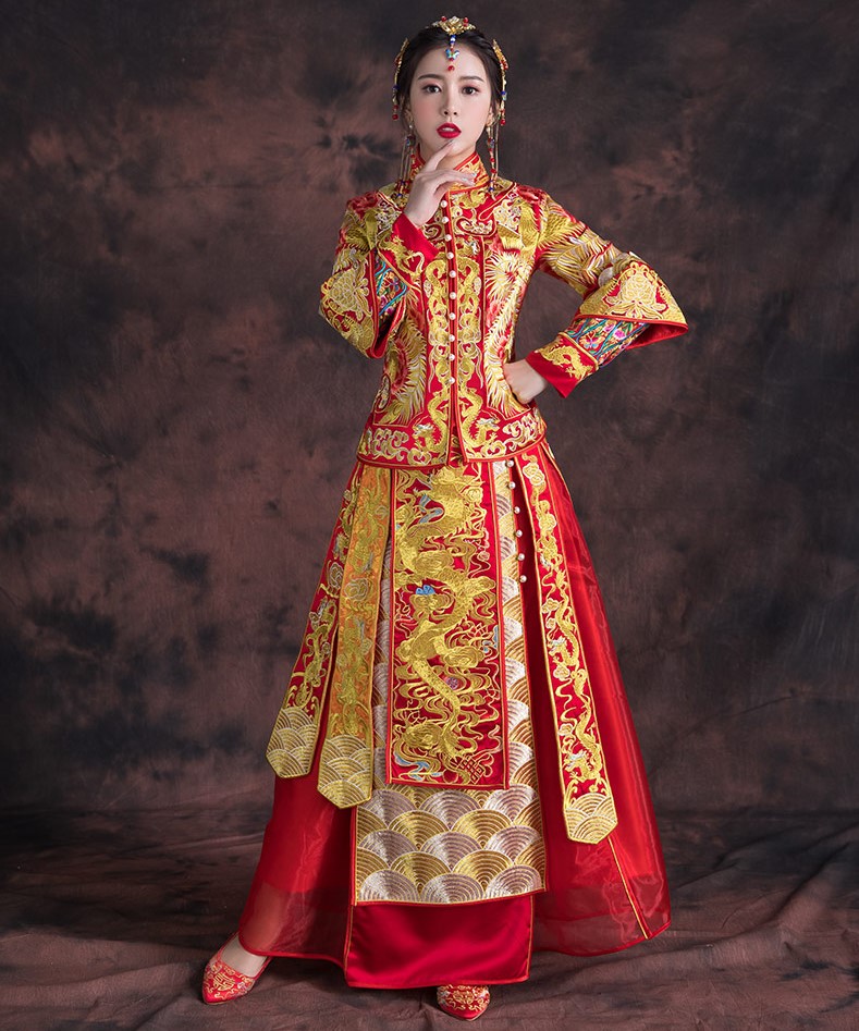 喚醒傳統(tǒng)家佳樂文學俗的唯美中式禮服新娘禮服