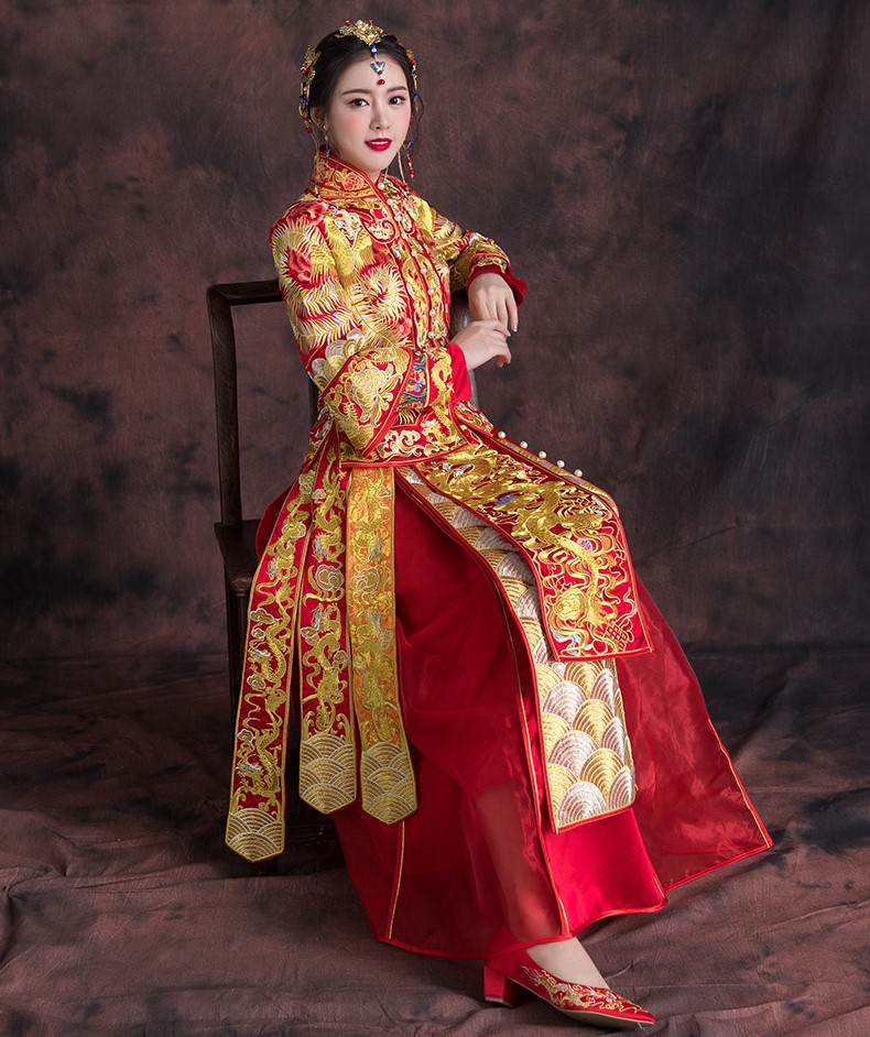 喚醒傳統(tǒng)家佳樂文學俗的唯美中式禮服新娘禮服