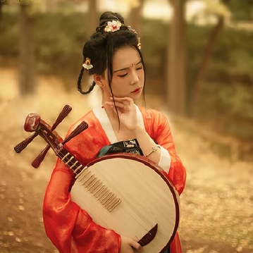 楓葉秋意文藝女生頭像，唯美古風(fēng)真人頭像