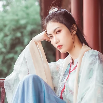 漢服情侶帶團(tuán)扇頭像，唯美古風(fēng)真人頭像