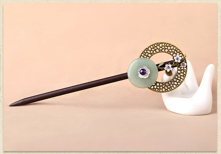 古風(fēng)發(fā)簪木簪子，家佳樂(lè)文學(xué)復(fù)古盤發(fā)頭飾