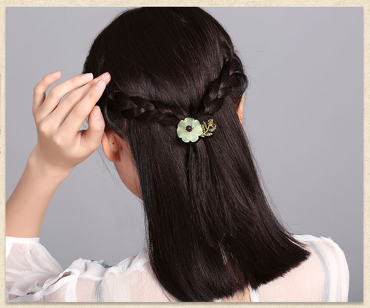 古風(fēng)小清新風(fēng)發(fā)圈，岫玉復(fù)古頭繩頭飾