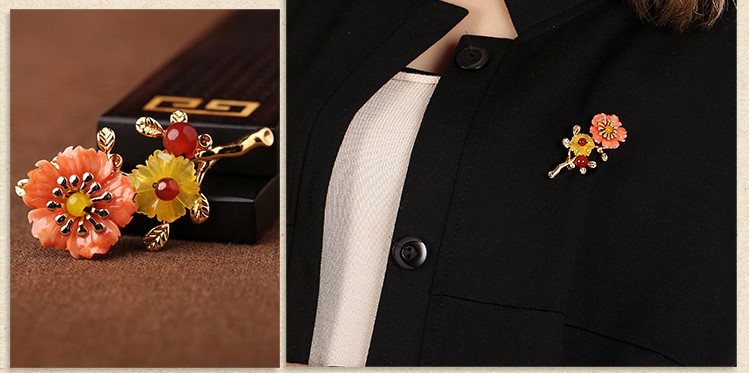 時尚胸花彩色胸針飾品