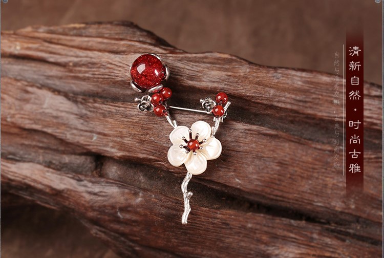 家佳樂文學(xué)貝殼花氣質(zhì)胸花胸針飾品