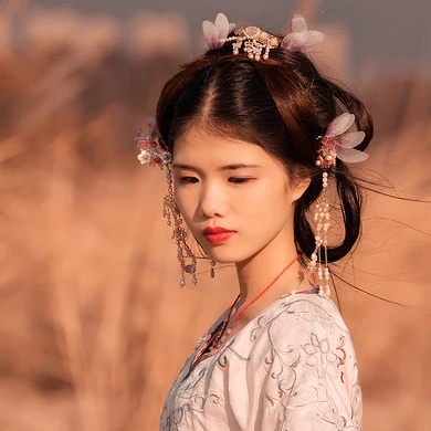 文藝小清新女生頭像，唯美古風(fēng)真人頭像