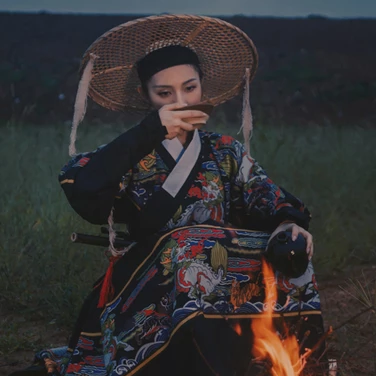 霸氣帶斗笠女生頭像，唯美古風(fēng)真人頭像