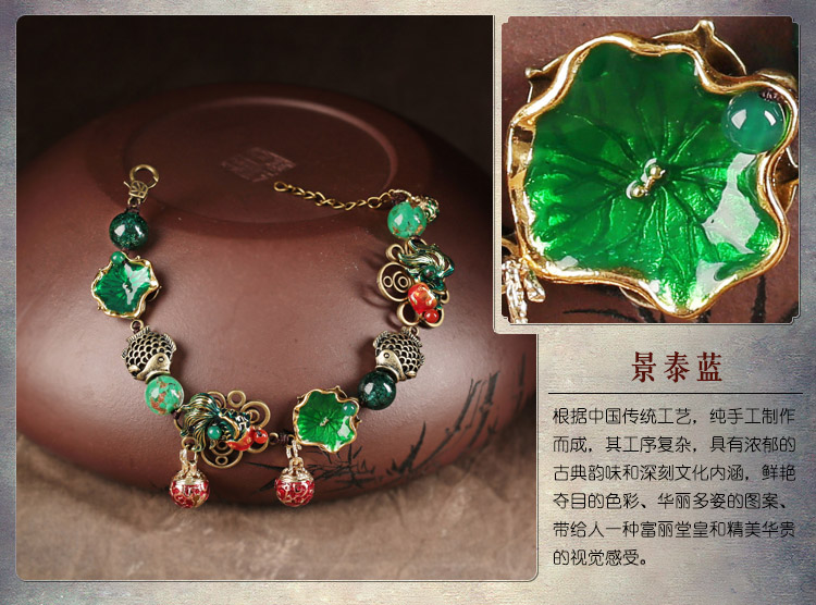 游魚戲蓮腳鏈:唯美古風(fēng)鈴鐺個性腳鏈