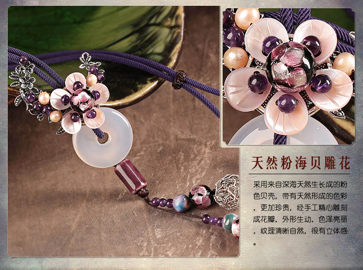 簡約平安扣吊墜復(fù)古毛衣鏈項鏈首飾