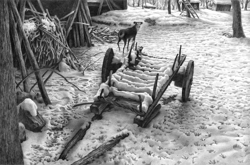 畫雪成魔黑白插畫：純粹用心把一件事反復(fù)做