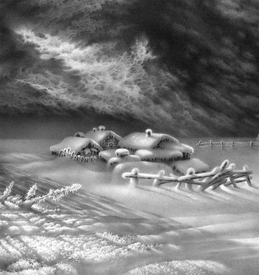 畫(huà)雪成魔黑白插畫(huà)：純粹用心把一件事反復(fù)做