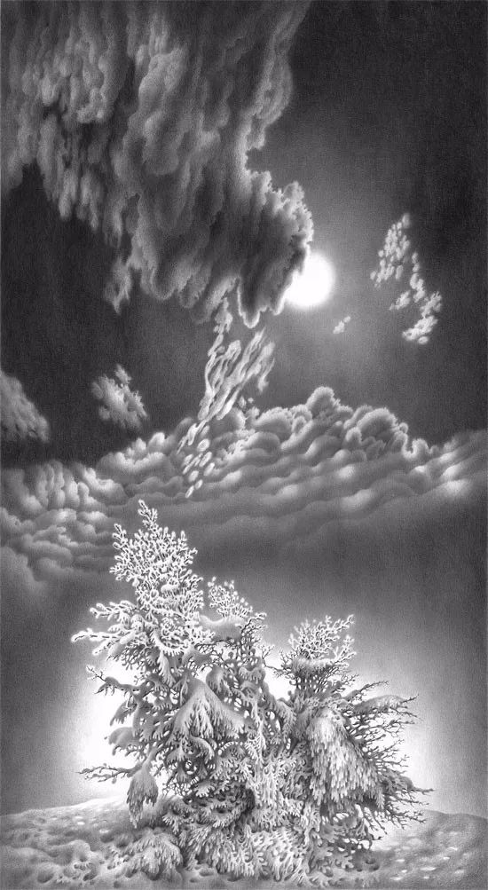 畫雪成魔黑白插畫：純粹用心把一件事反復做