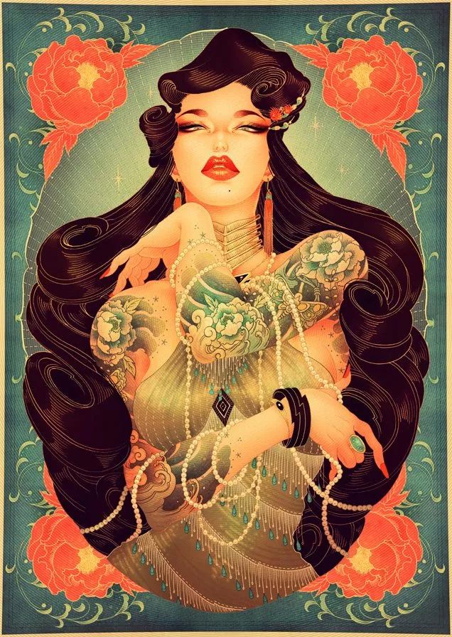 洋溢著肉欲的插畫：日本畫家筆下的東方美感！