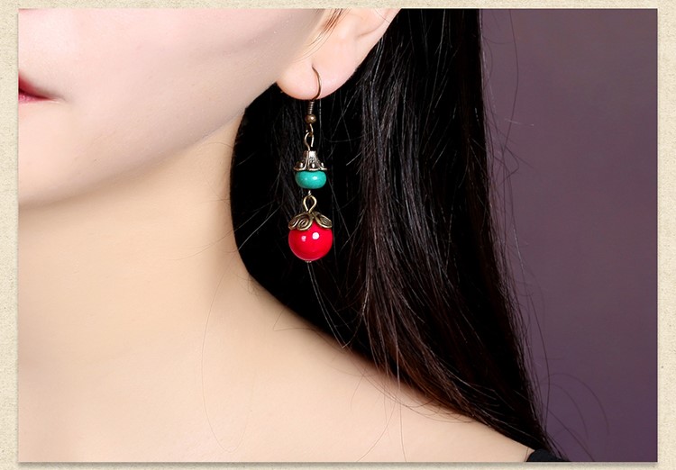 撞色復(fù)古耳墜氣質(zhì)簡(jiǎn)約耳環(huán)首飾