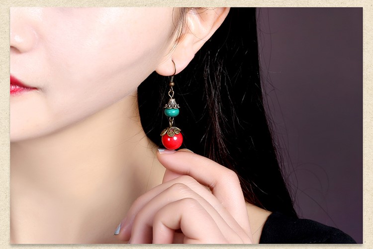 撞色復(fù)古耳墜氣質(zhì)簡(jiǎn)約耳環(huán)首飾