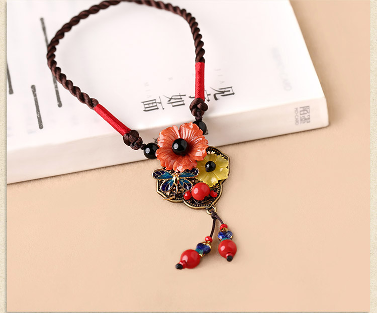 古銅紋理韻味首飾：民族風鎖骨鏈項鏈