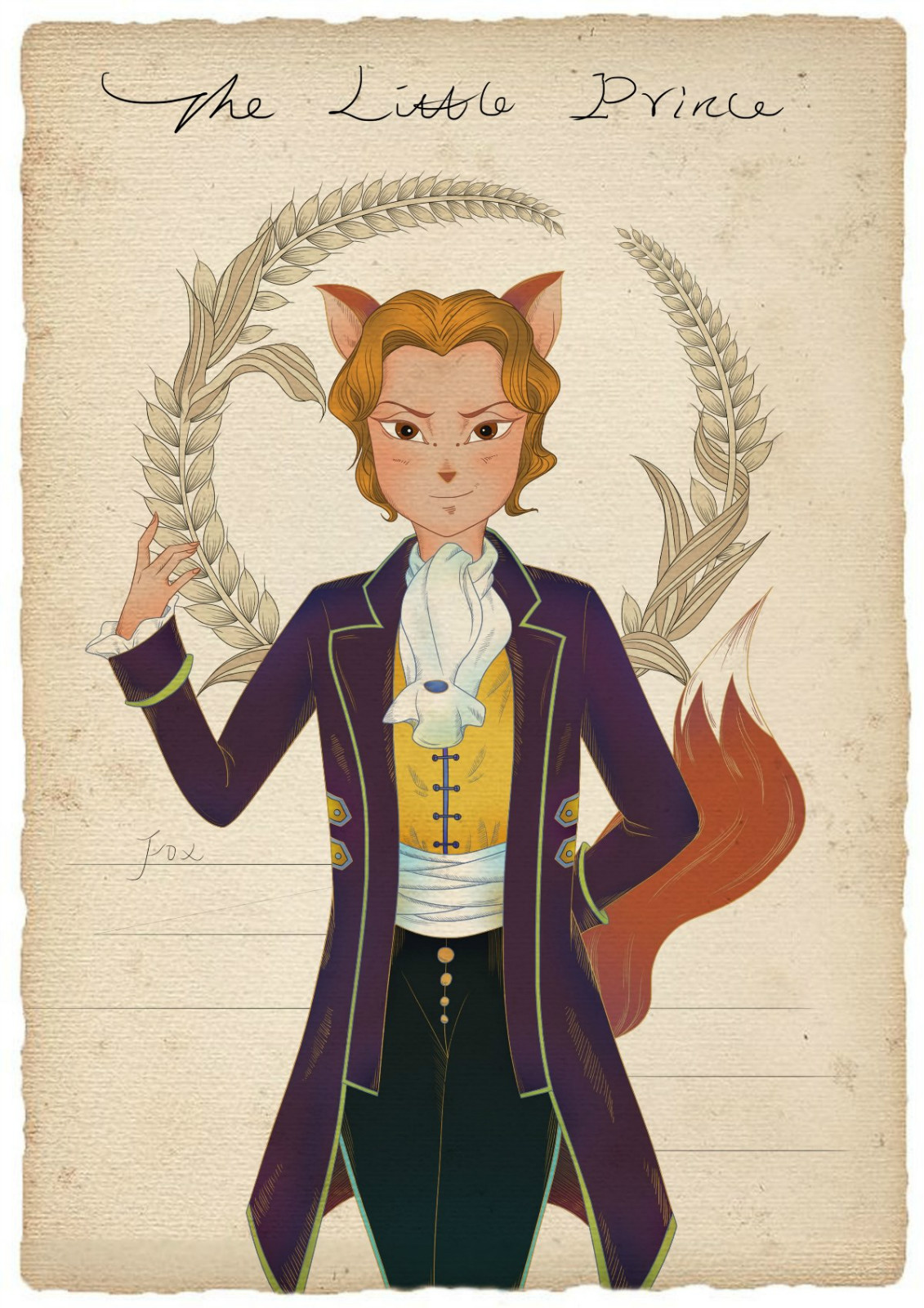 復(fù)古童話故事手繪插畫