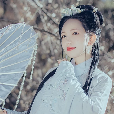 珠簾傘文藝女生頭像，唯美古風(fēng)真人頭像