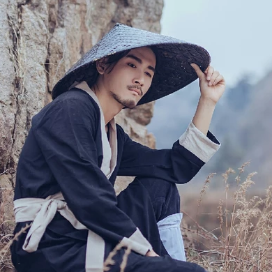 霸氣帶斗笠男生頭像，唯美古風(fēng)真人頭像