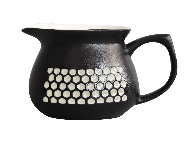 黑白蜂巢茶海，簡約粗陶功夫茶具