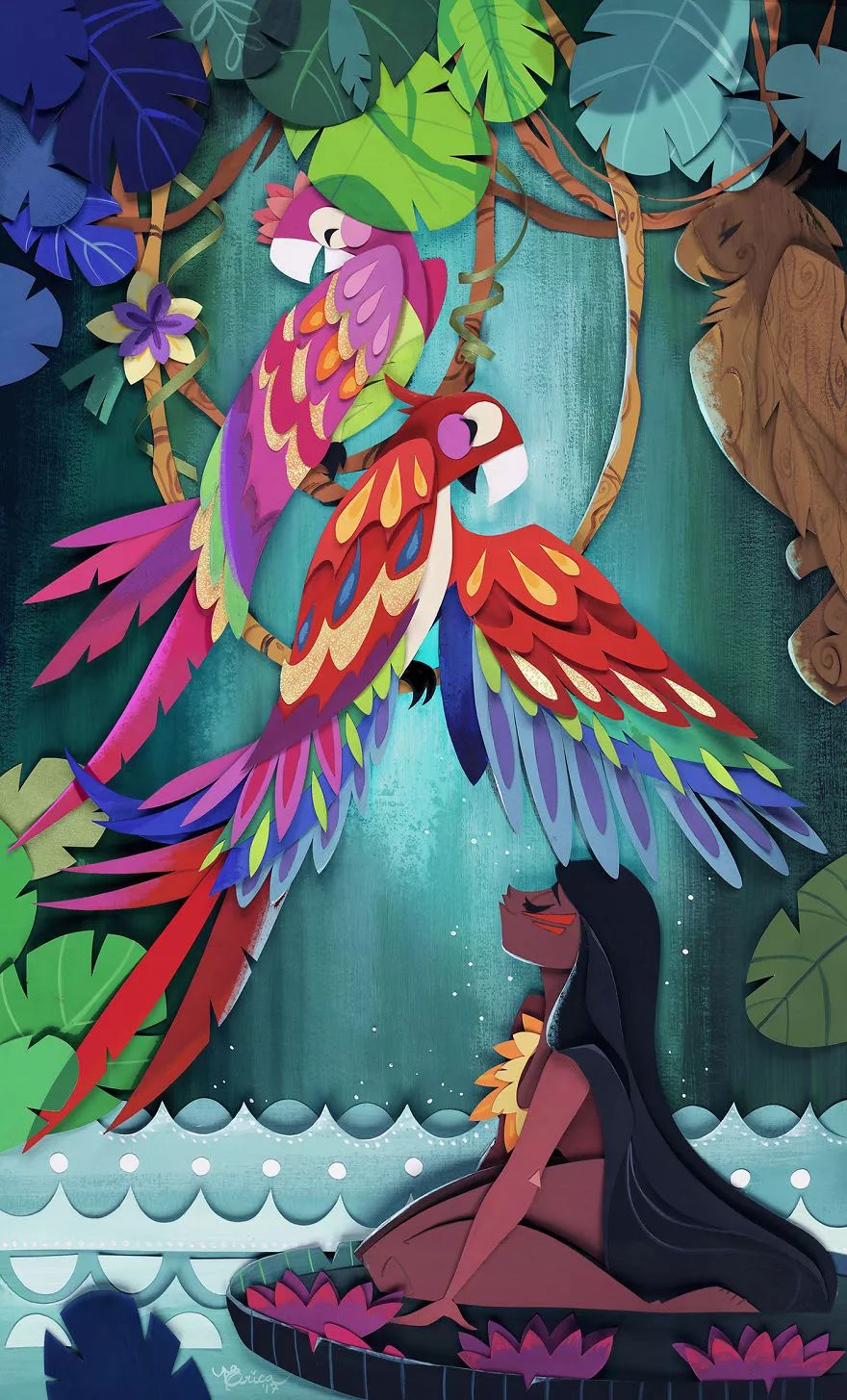 當插畫遇上剪紙，她把紙藝玩出了別樣的美!