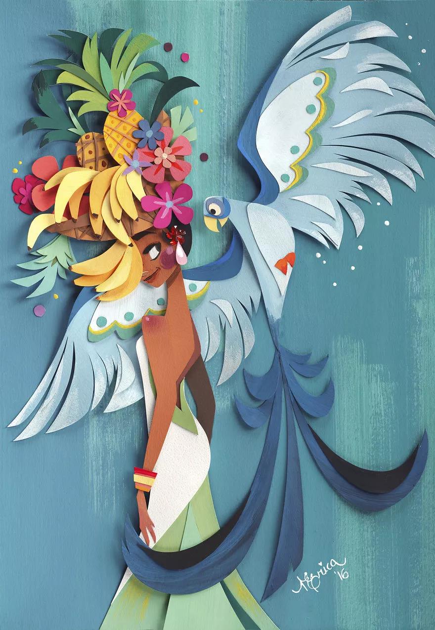 當插畫遇上剪紙，她把紙藝玩出了別樣的美!