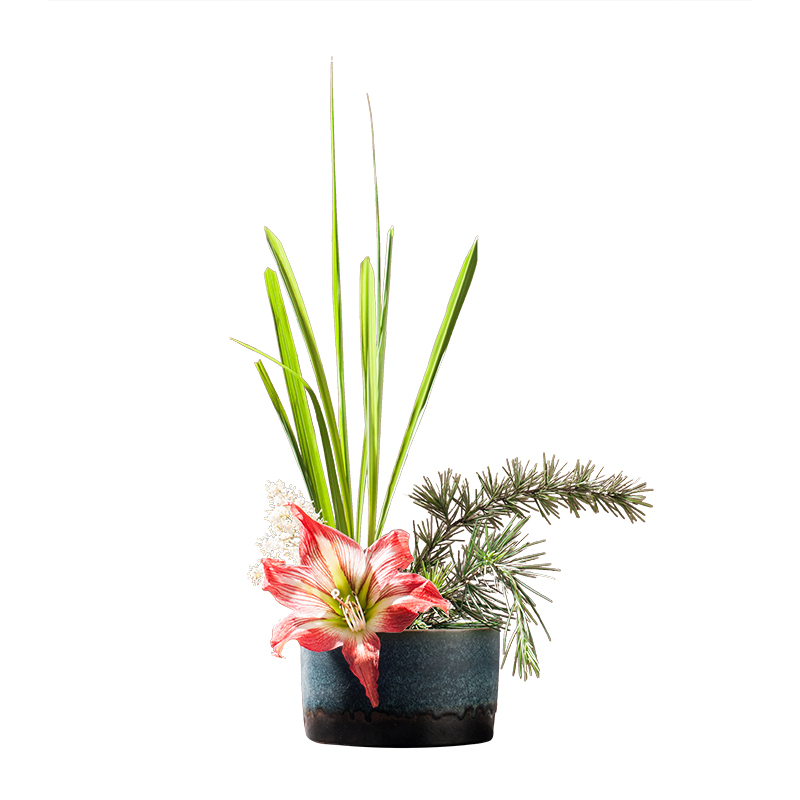 詩(shī)意山水插花藝術(shù)：手工陶瓷花器中式插花