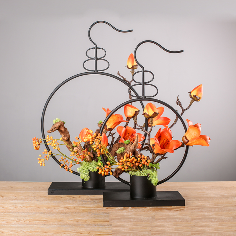 新中式插花藝術:仿真植物花卉擺件