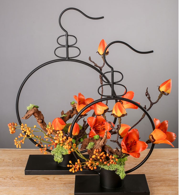 新中式插花藝術:仿真植物花卉擺件