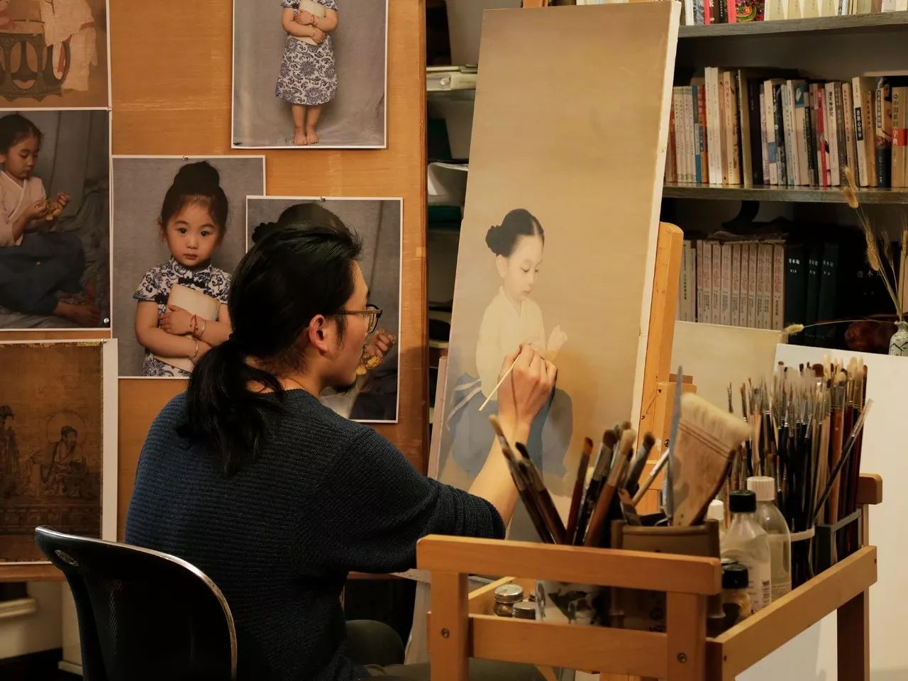 中國油畫：記錄超唯美的中式小仙女