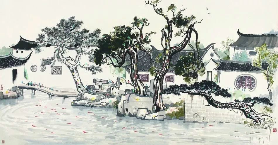 吳冠中的水墨國畫集合，中國藝術(shù)最顯眼的景觀