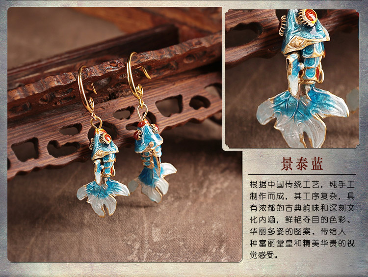 靈動脫俗魚兒耳墜，氣質(zhì)民族風(fēng)耳環(huán)首飾
