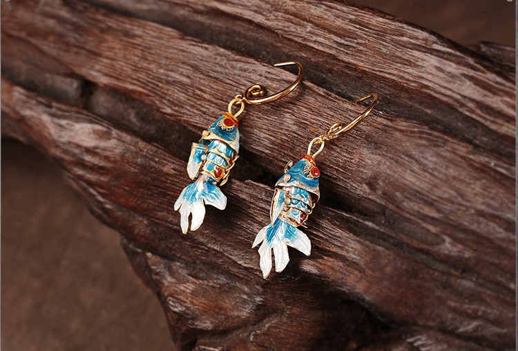 靈動脫俗魚兒耳墜，氣質(zhì)民族風(fēng)耳環(huán)首飾