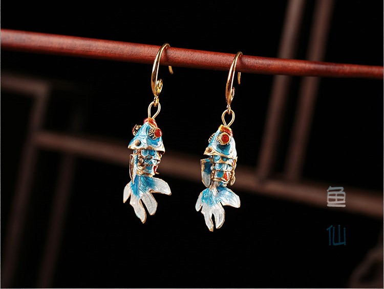 靈動脫俗魚兒耳墜，氣質(zhì)民族風(fēng)耳環(huán)首飾