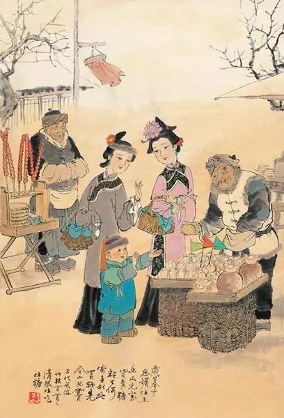 中國年畫：《古代風(fēng)俗百圖》那時(shí)候年味正濃