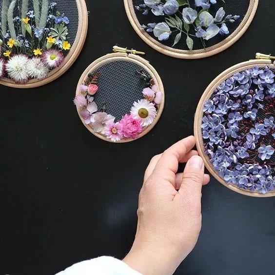 手工刺繡藝術：Olga Prinku 鮮花刺繡