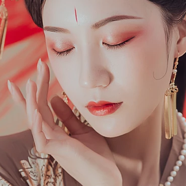 秋千仕女帶團(tuán)扇女生頭像，唯美古風(fēng)真人頭像