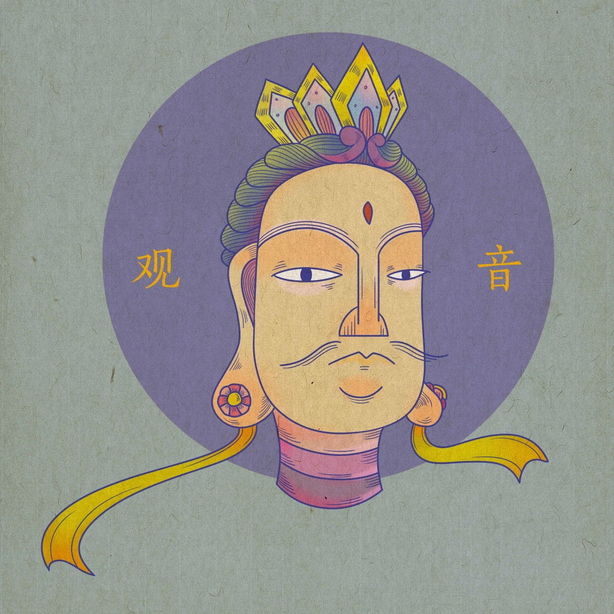 眾生相手繪插畫，風(fēng)格迥異人物頭像插畫圖片