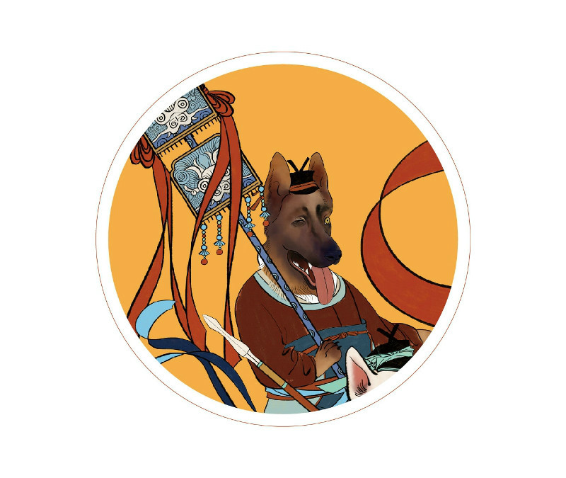 新穎風格新年海報，狗年特色海報設計