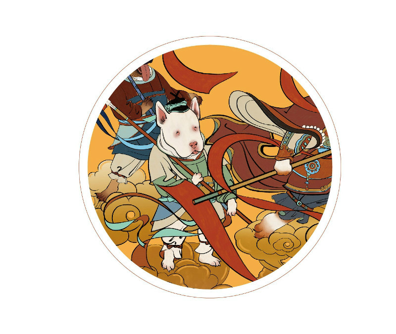 新穎風格新年海報，狗年特色海報設計