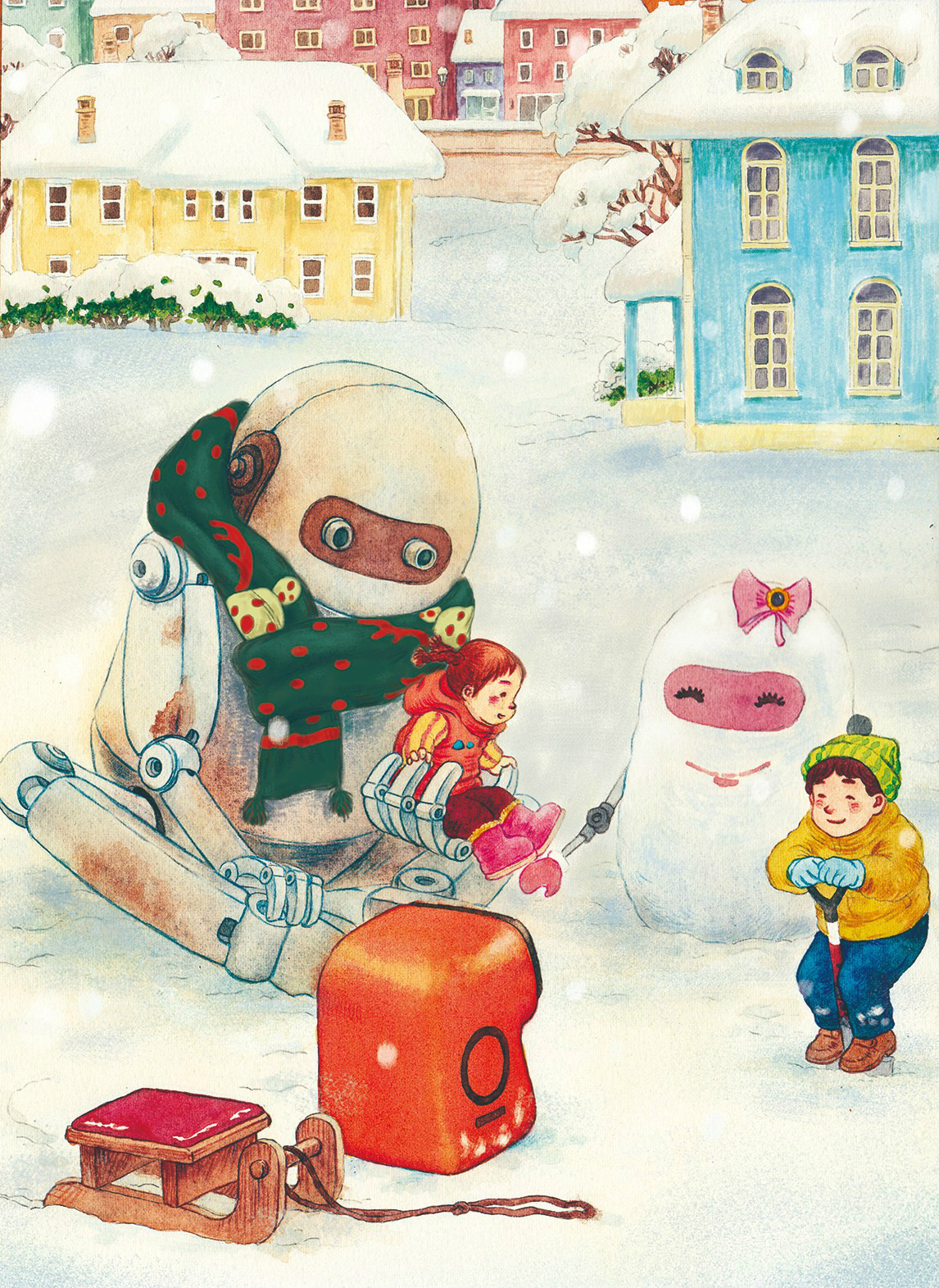 歡樂多姿的兒童世界，一組水彩兒童手繪插畫