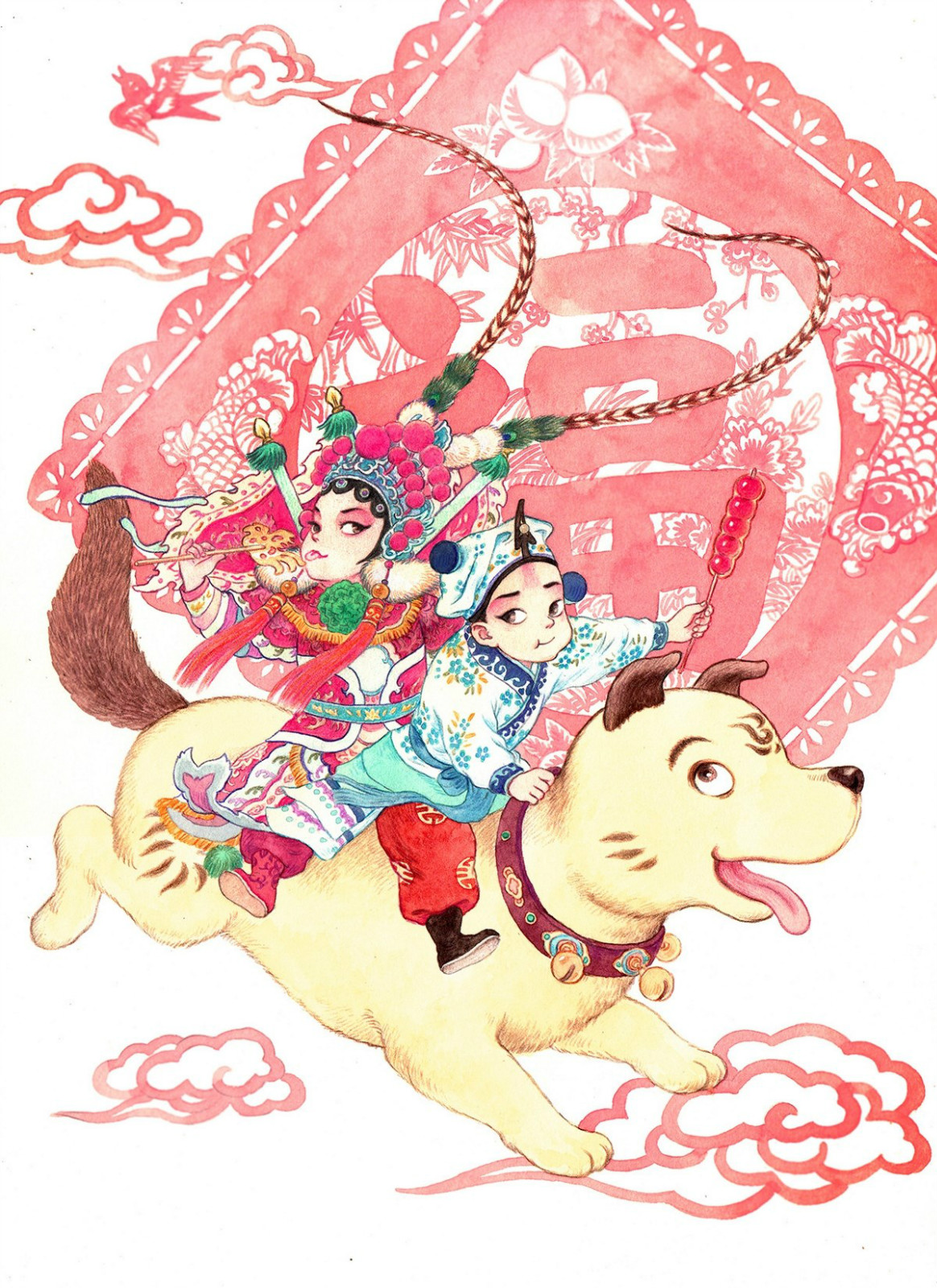 歡樂多姿的兒童世界，一組水彩兒童手繪插畫