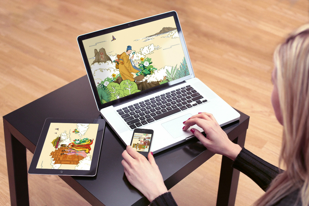 一款家佳樂文學化妝品宣傳插畫，廣告插畫設計