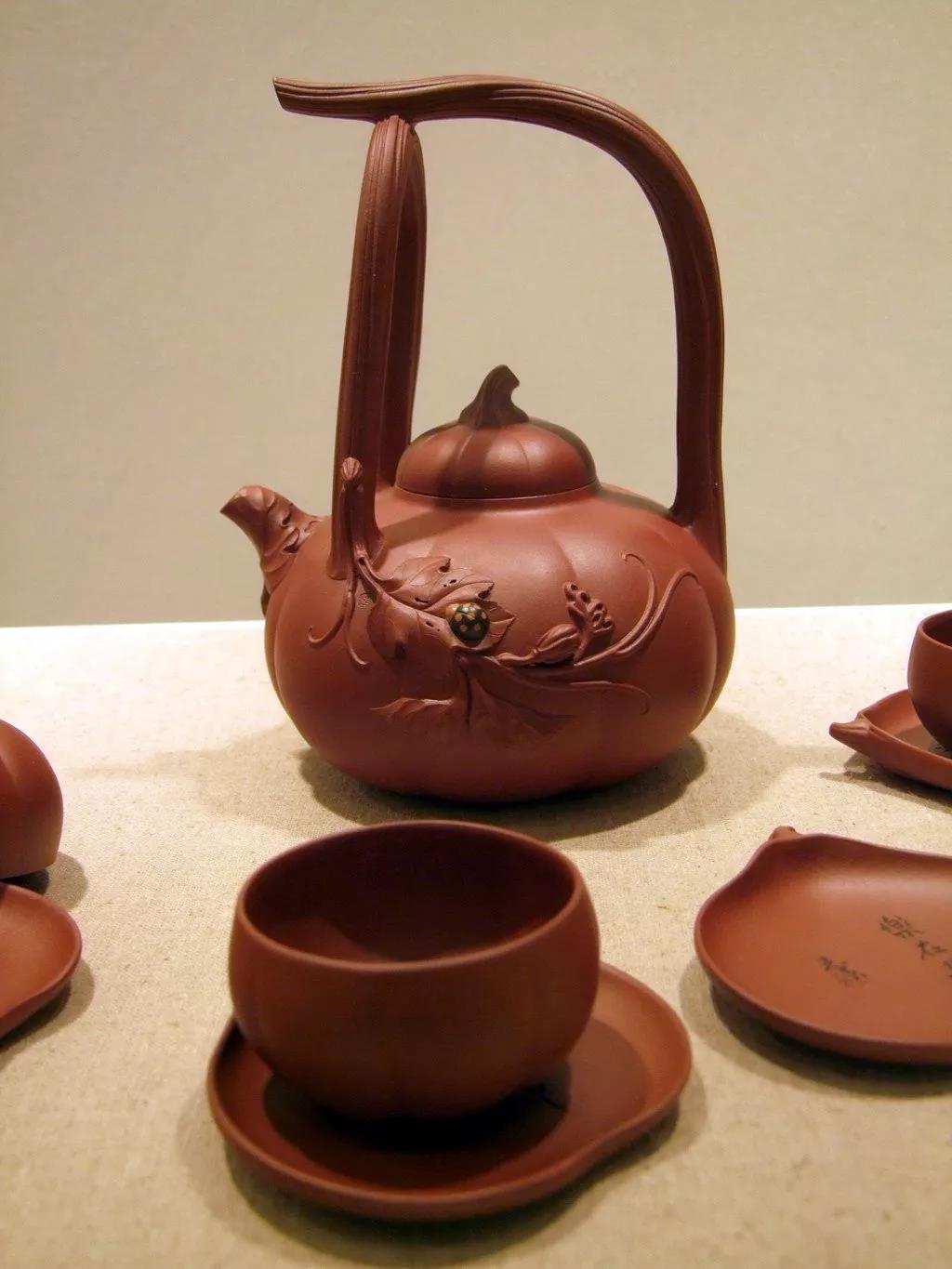 10種最美花器提梁壺，精美別致雕花紫砂壺!