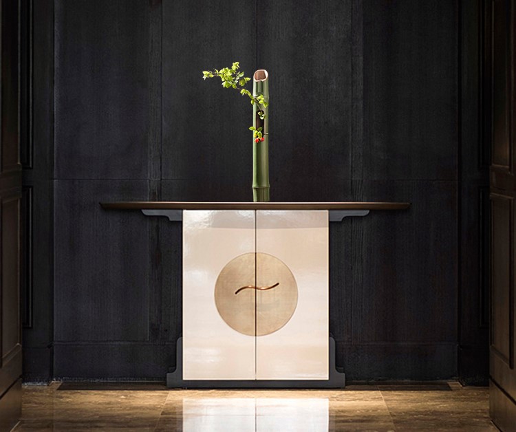 創(chuàng)意仿竹壁掛花器花藝，禪意中式插花