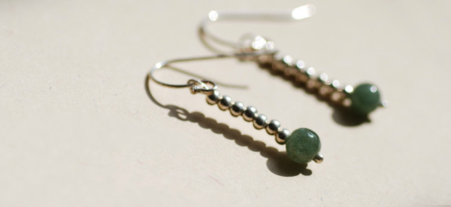 緬甸玉長款耳飾，天然翡翠銀耳環(huán)首飾