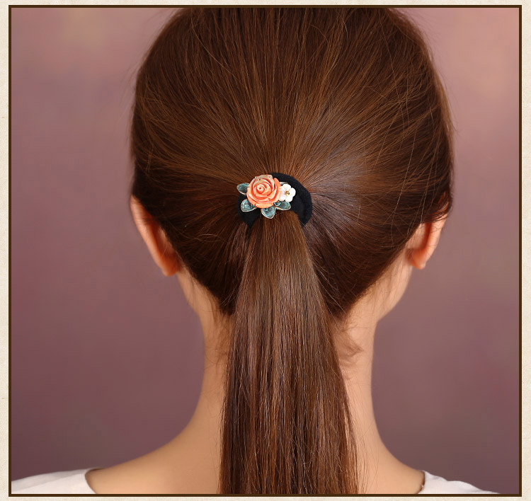 手工發(fā)圈發(fā)飾，簡約時尚花朵頭飾