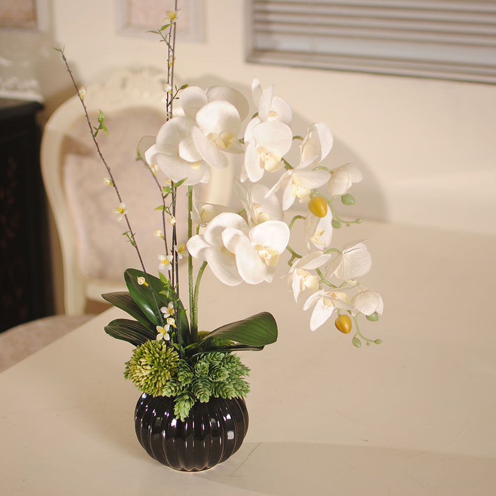 水清新中式蝴蝶蘭花藝，新中式花藝插花