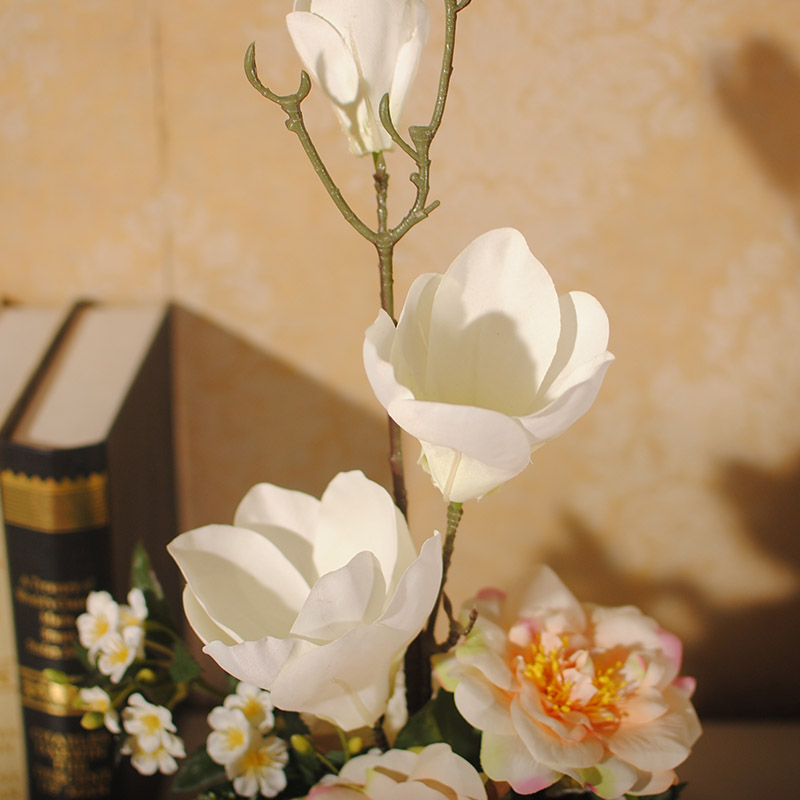 清雅浪漫玉蘭花花藝，浪漫梨花中式插花