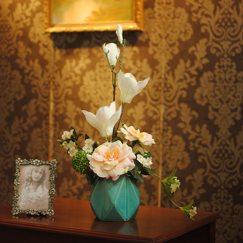 清雅浪漫玉蘭花花藝，浪漫梨花中式插花