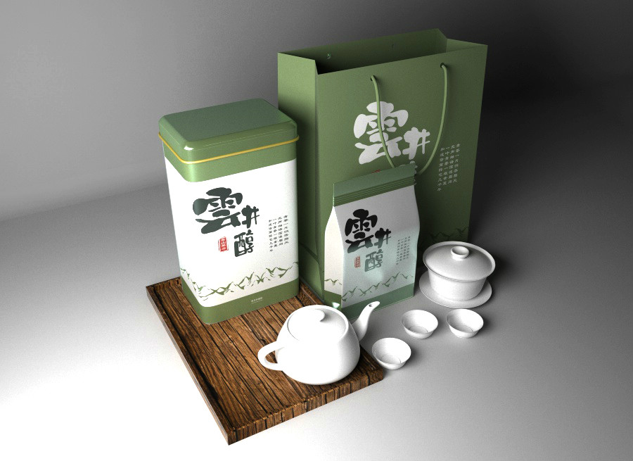 清新古樸茶葉包裝設計，簡潔大氣茶葉包裝設計